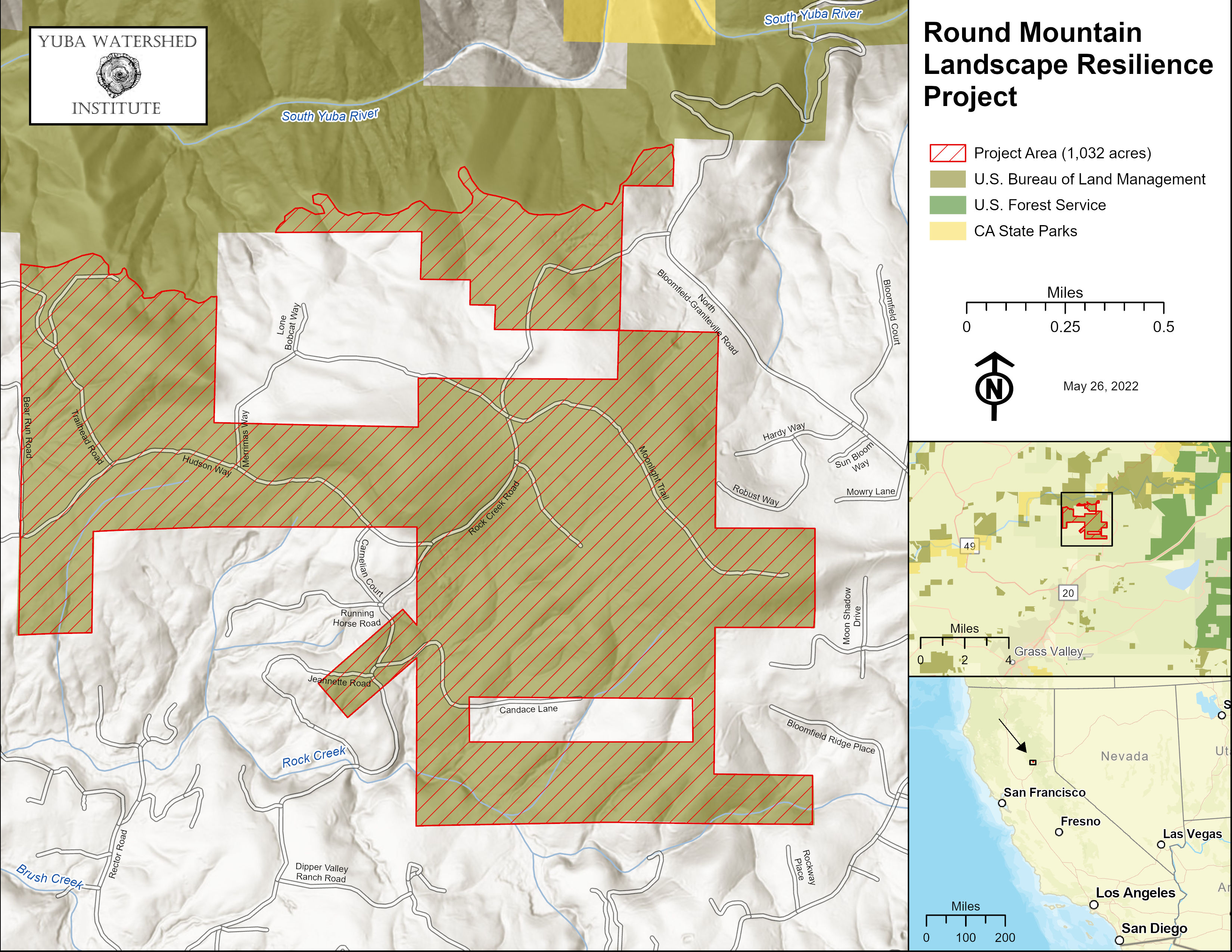 Round Mountain Landscape Resilience Project map